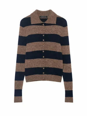 Women’s Contrast Striped Knit Cardigan