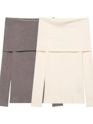 Women’s Winter Off-Shoulder Slim Knit Top