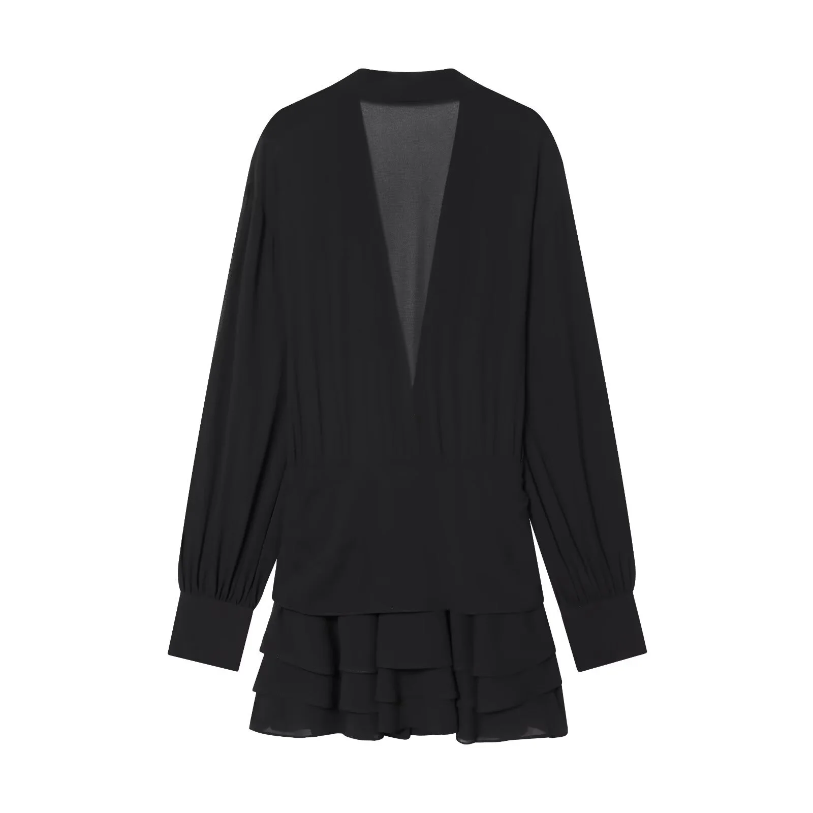 2025 Winter V-Neck Layered Short Dress - Image 2