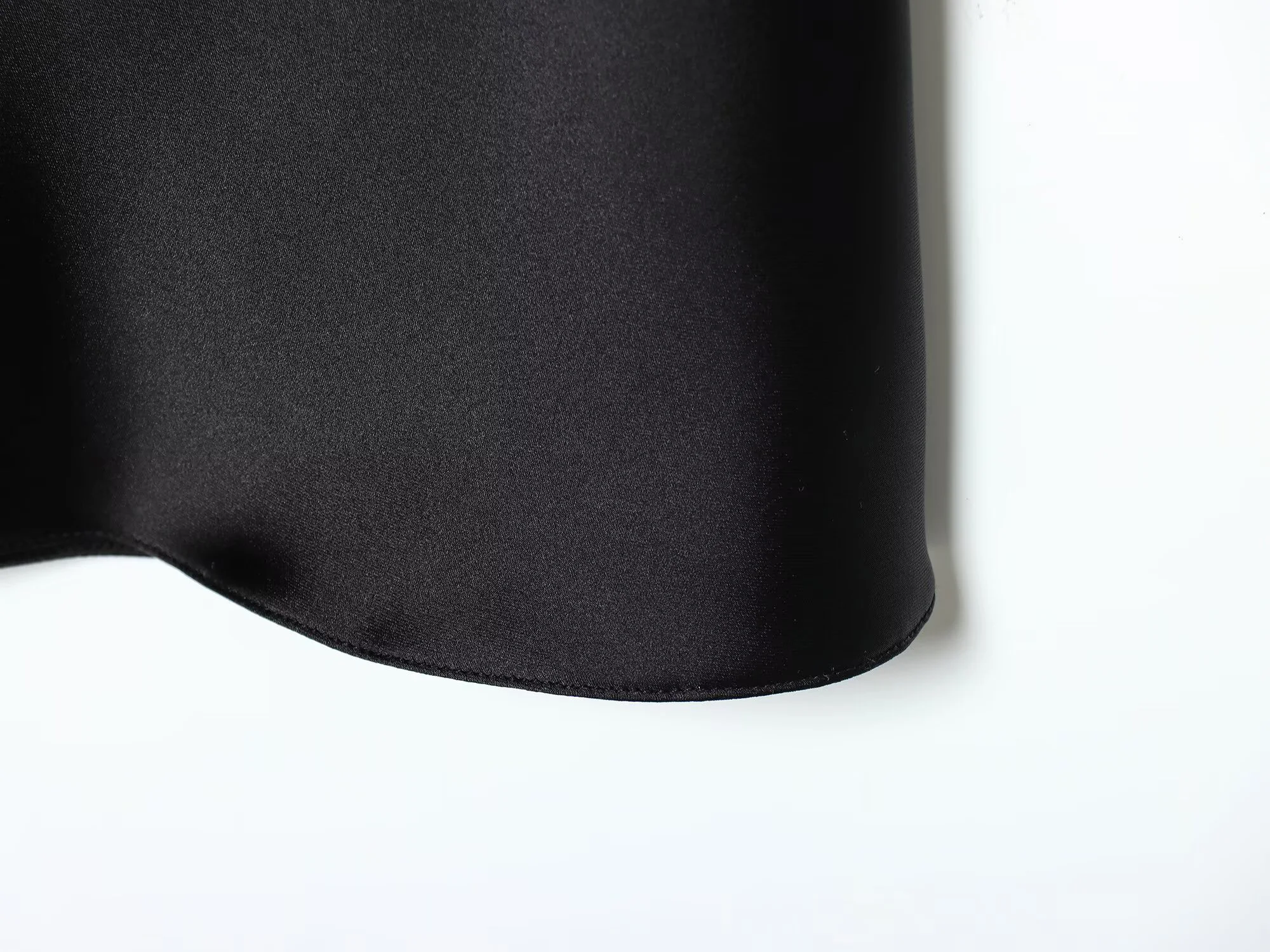 Winter French Minimalist Silk Satin Dress - Image 6