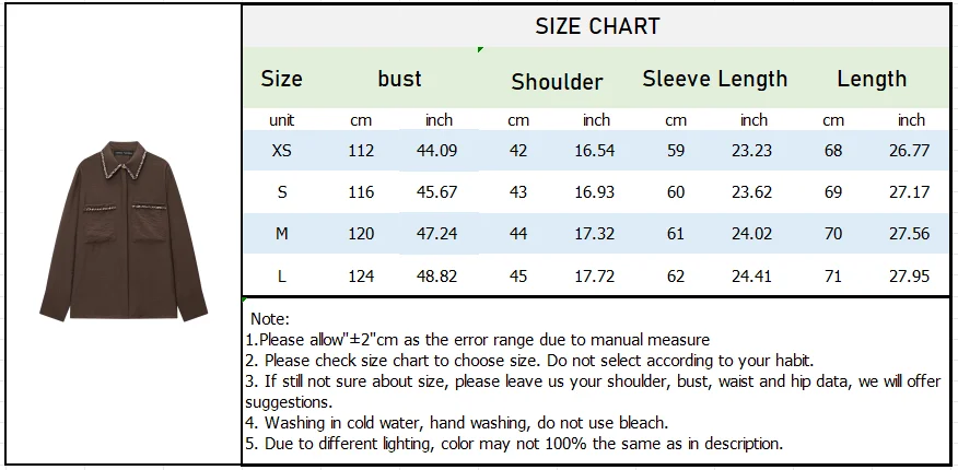 Autumn Collared Long Sleeve Shirt with Decorative Edges - Image 7