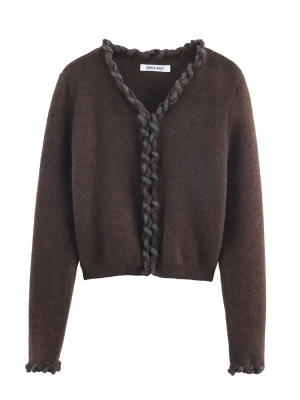 Autumn Interwoven Layered Knit Jacket