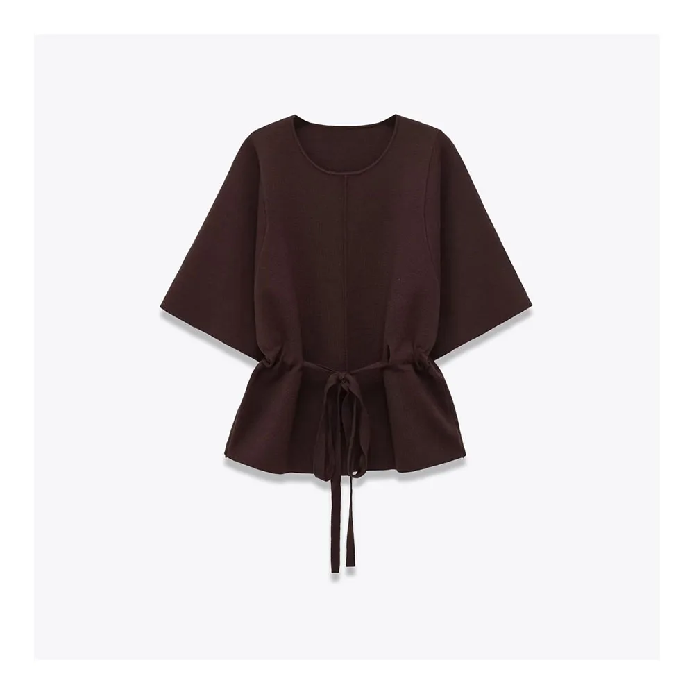 Women’s Autumn Bubble Sleeve Knit Top