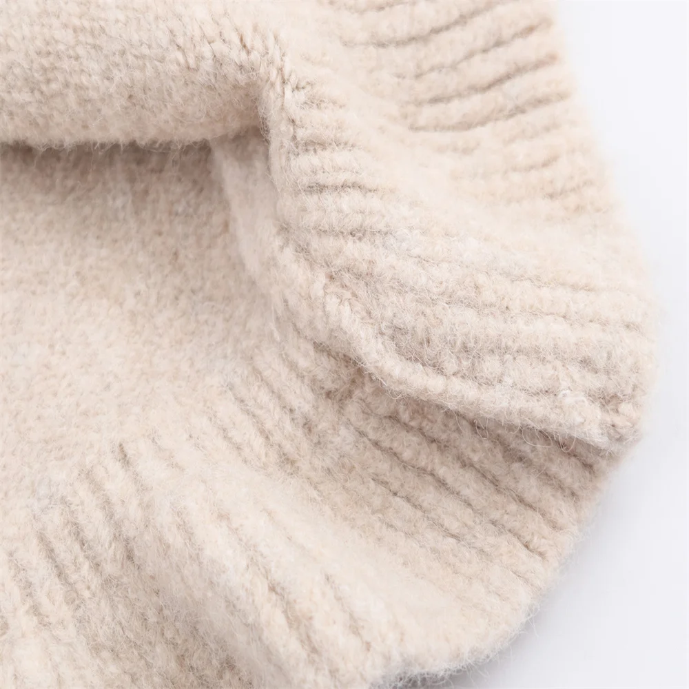 Autumn Layered Decorative Knit Jacket - Image 6