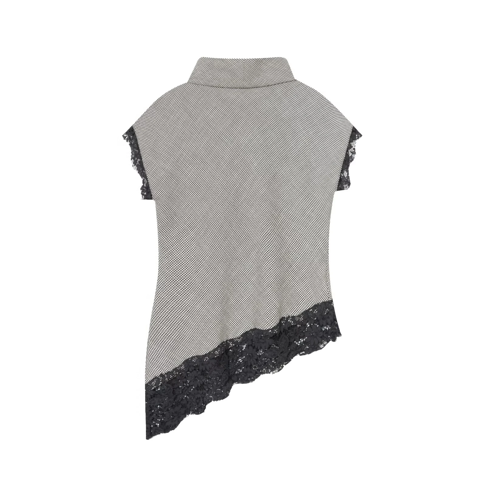 Winter Women's Stand Collar Sleeveless Lace Vest - Image 2