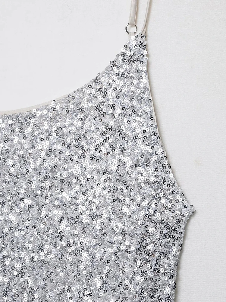 Women’s Sequin Sleeveless Midi Dress - Image 6