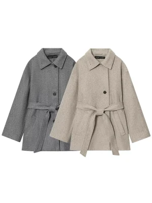 Women’s Autumn Double-Layer Collar Coat Jacket