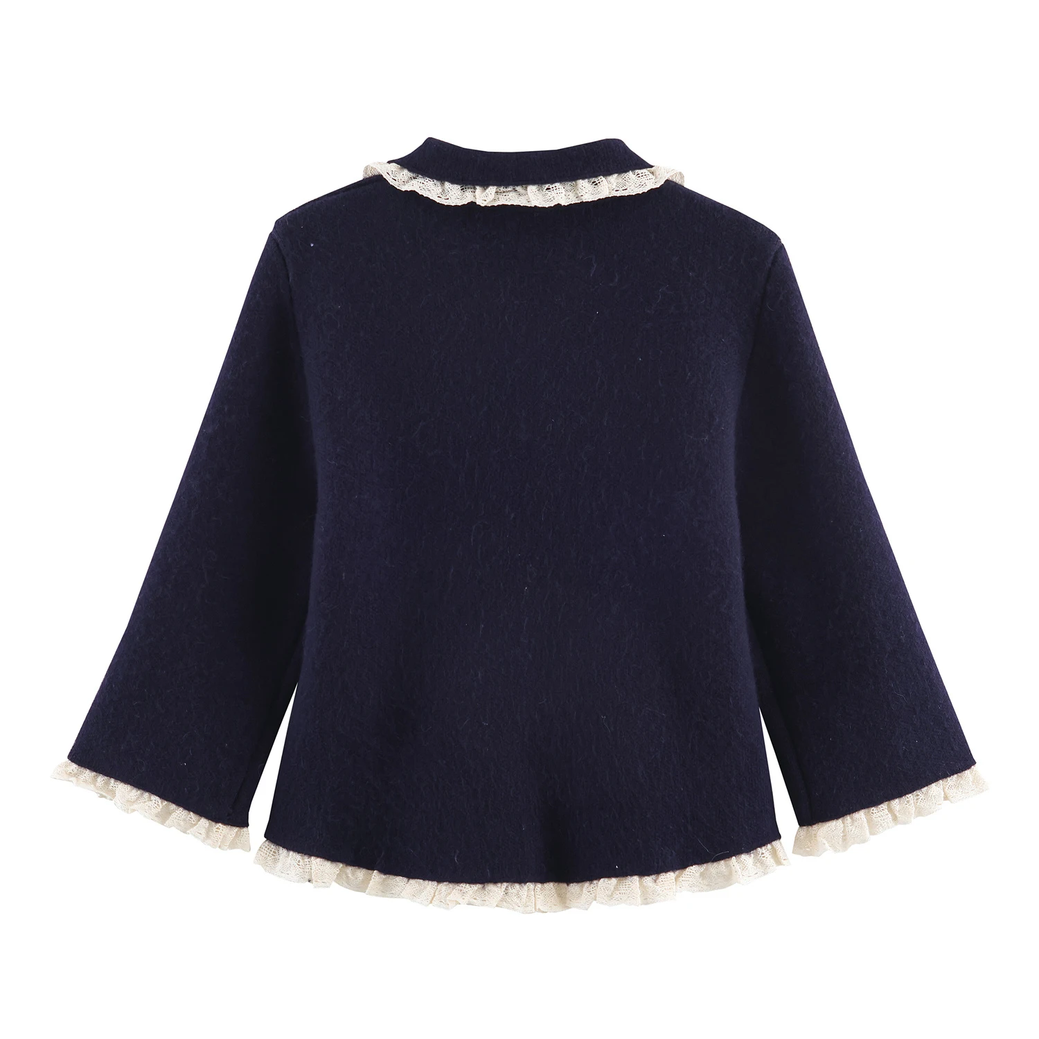 2025 Winter French Retro Lace Trim Knit Cardigan - Image 2