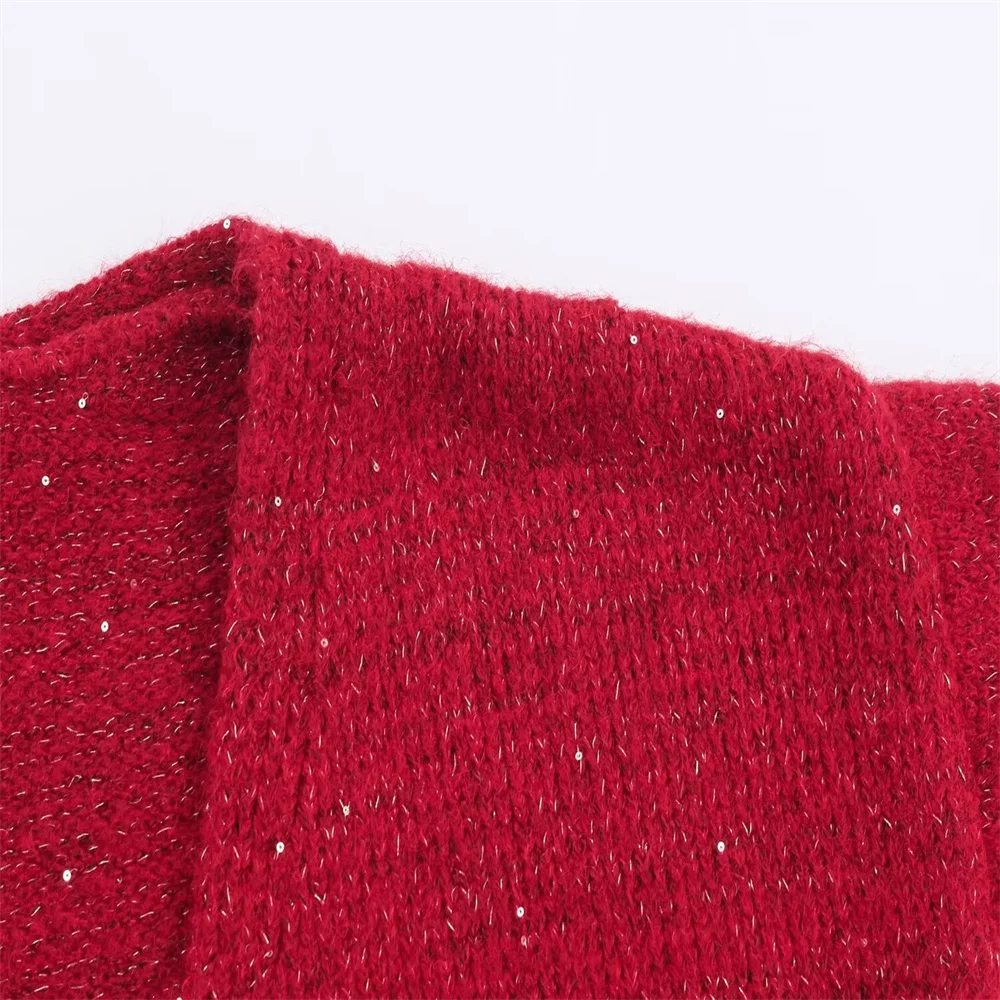 Women’s Simple French Style Open Knit Cardigan - Image 3