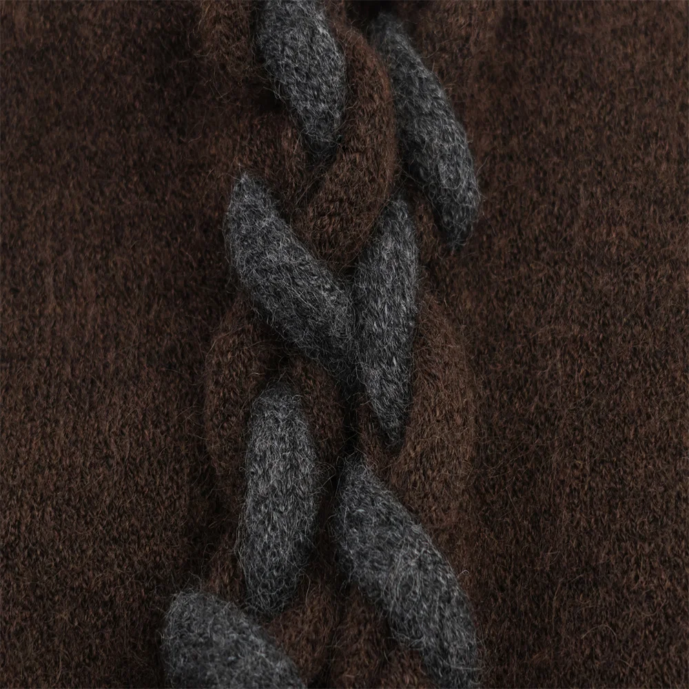 Autumn Interwoven Layered Knit Jacket - Image 5