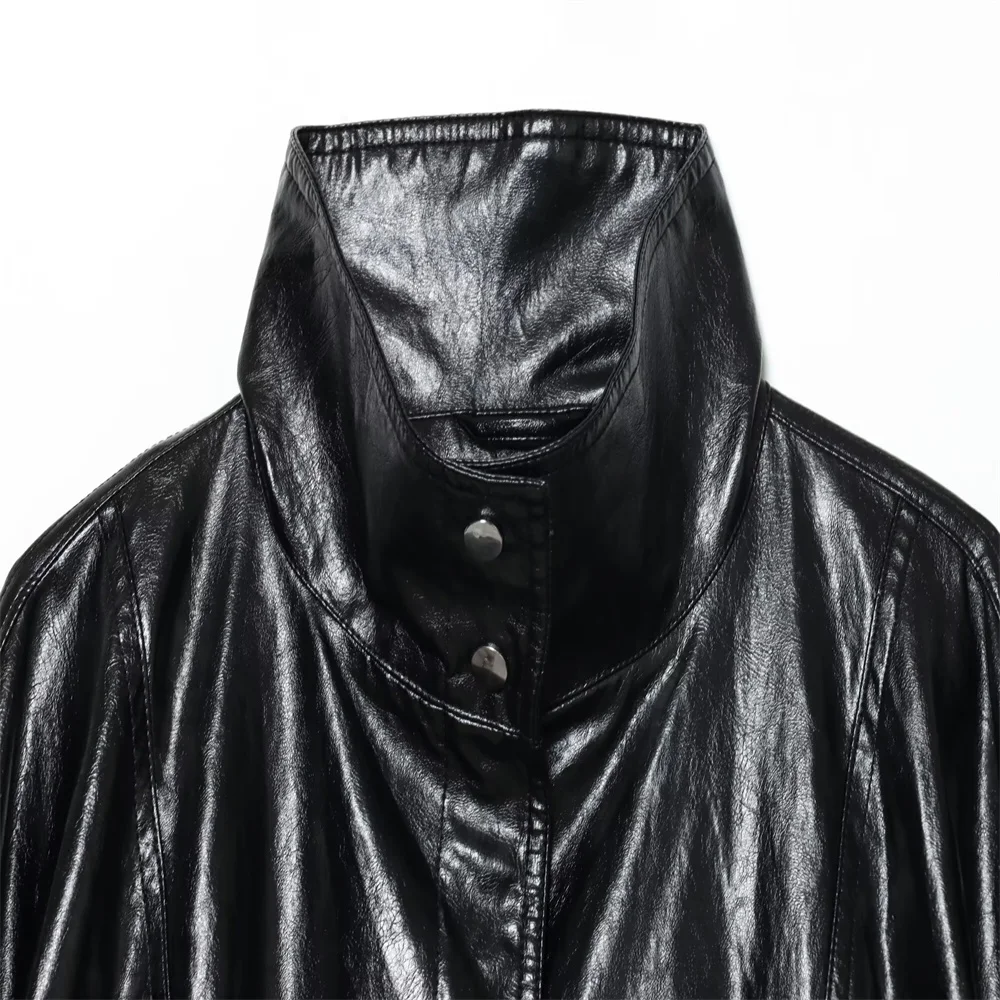 Autumn Loose High-Neck Pilot Jacket - Image 3