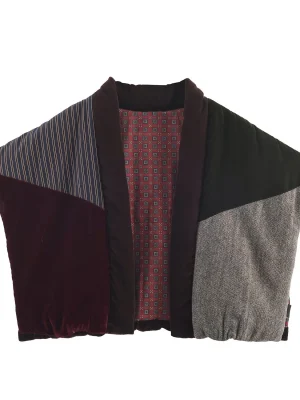 2025 Winter Contrast Color Velvet Cotton Vest