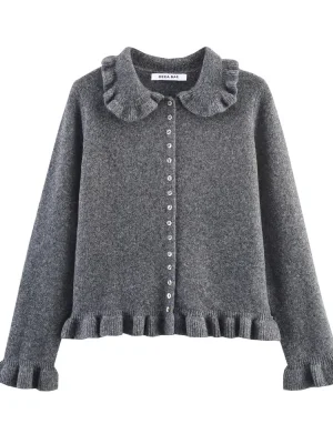 Autumn French Style Layered Knit Jacket