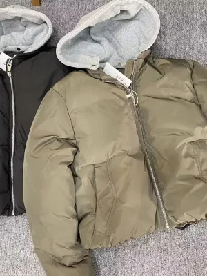 Women’s Hooded Zipper Cotton Jacket