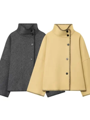 Winter Women’s Loose High Collar Coat