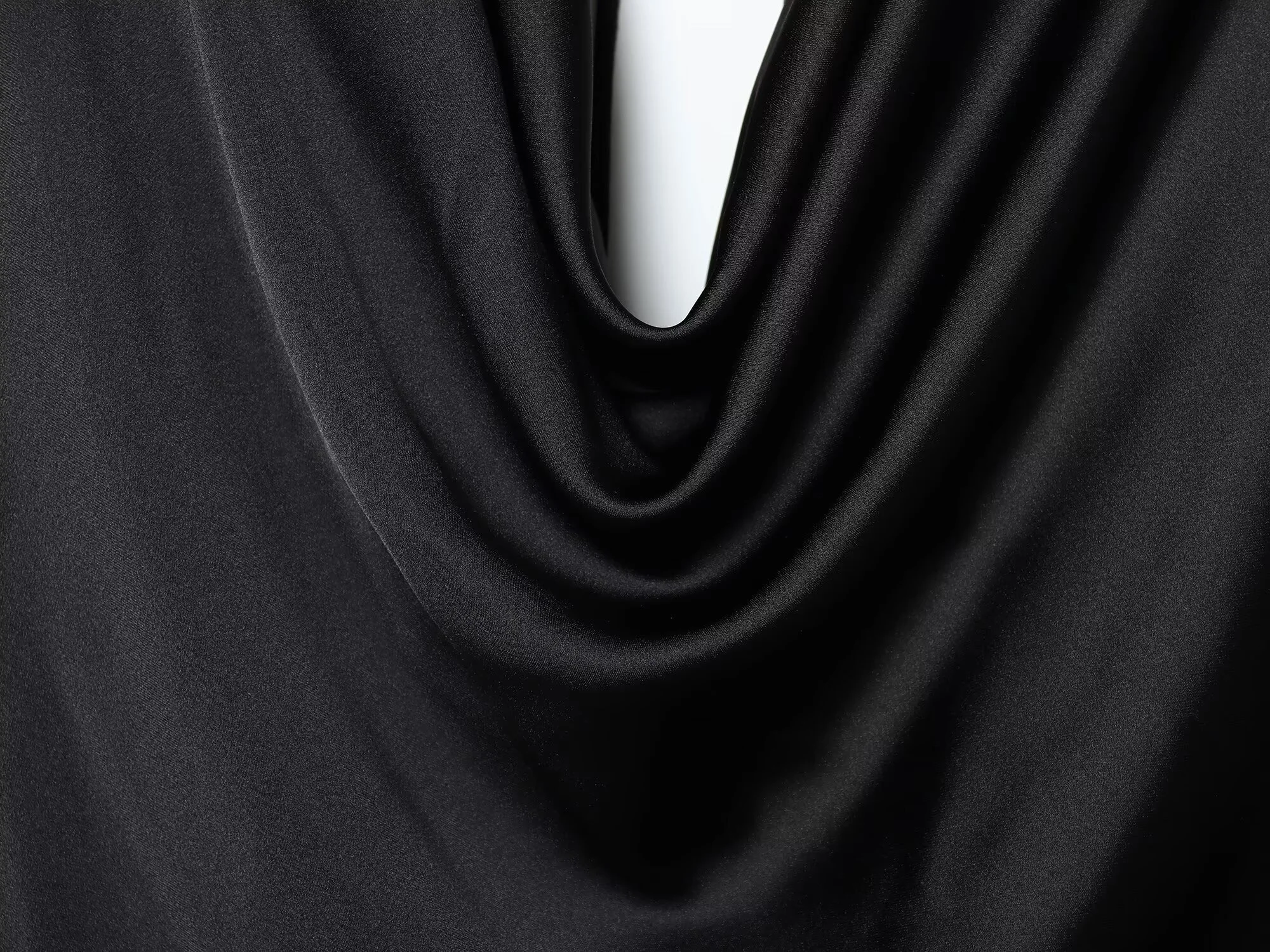 Winter French Minimalist Silk Satin Dress - Image 4