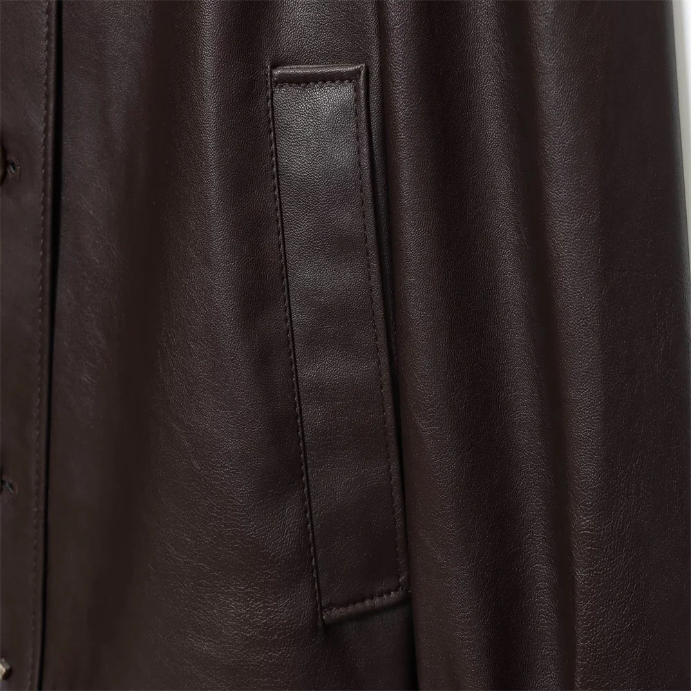 Autumn Single-Breasted Stand Collar Jacket - Image 5