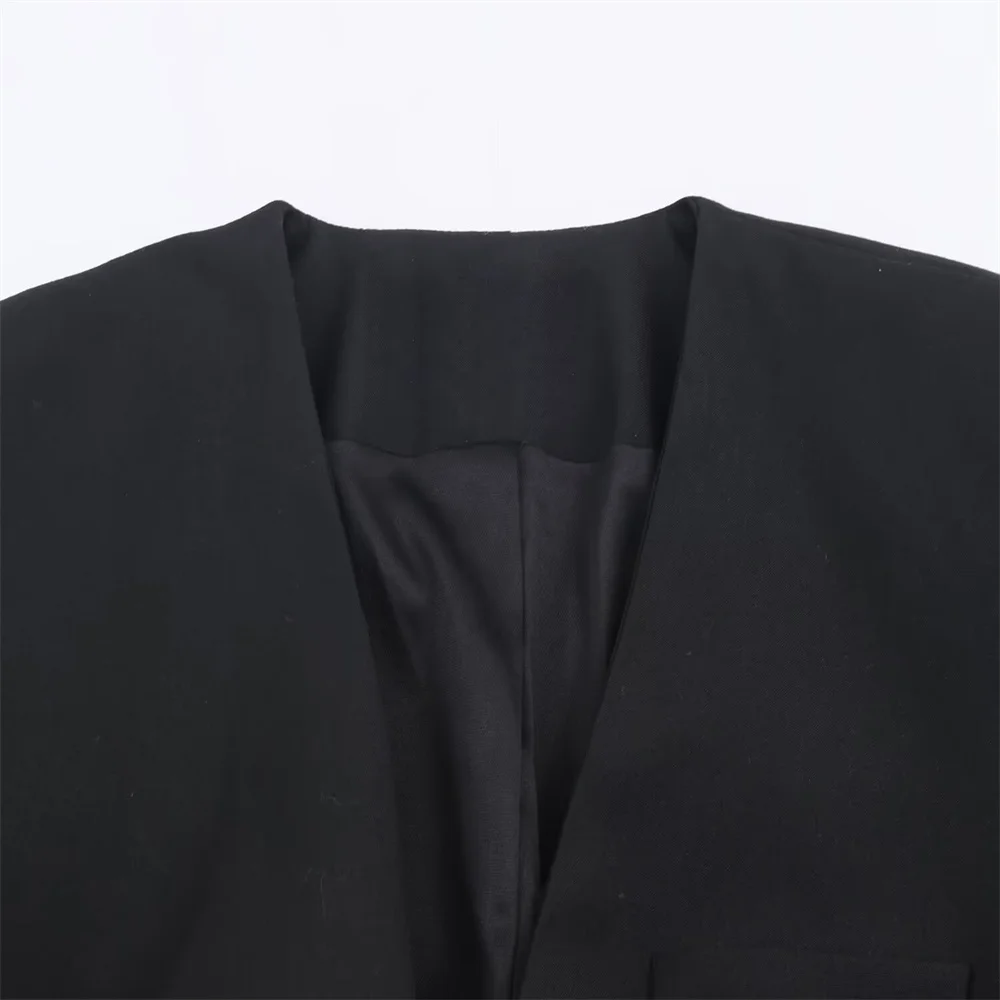 Autumn Double-Breasted Suit Jumpsuit - Image 3