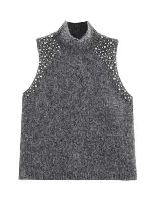 Women's Autumn Blended Beaded Top