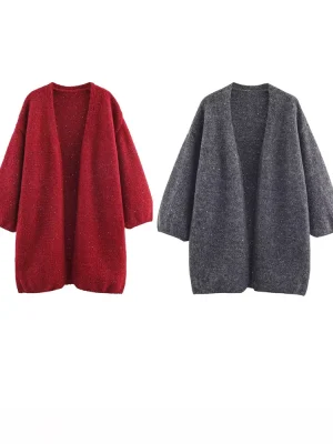 Women’s Simple French Style Open Knit Cardigan