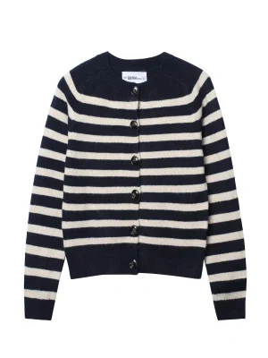 2025 Winter Sweet Striped Short Knit Cardigan