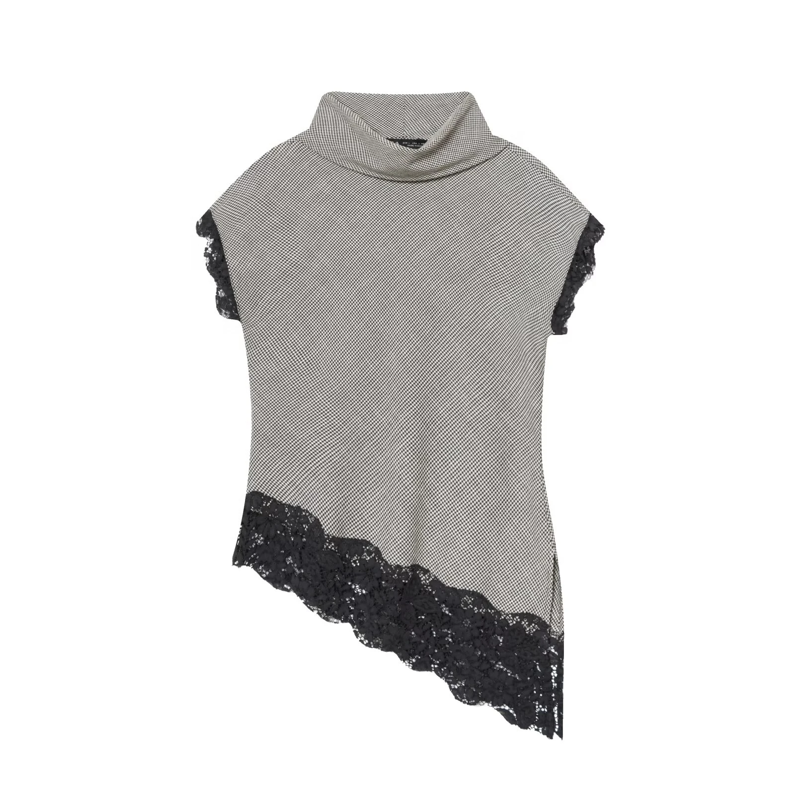 Winter Women's Stand Collar Sleeveless Lace Vest