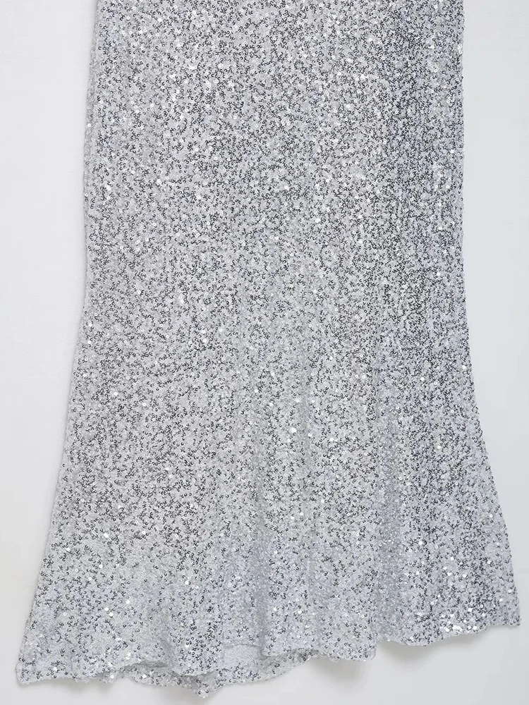 Women’s Sequin Sleeveless Midi Dress - Image 3