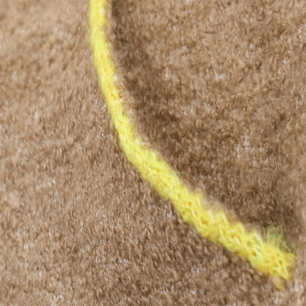 Autumn Contrasting Layer Knit Jacket - Image 5