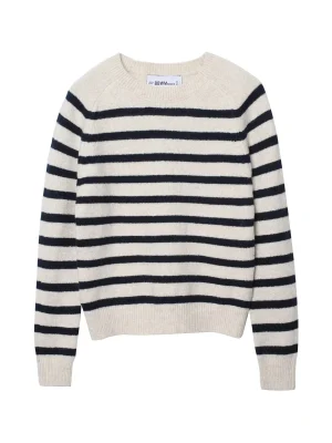 Winter New Round-Neck Contrast Stripe Knit Sweater