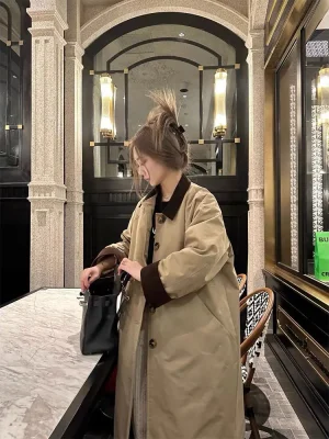 Women’s Luxury Faux Fur Lapel Coat