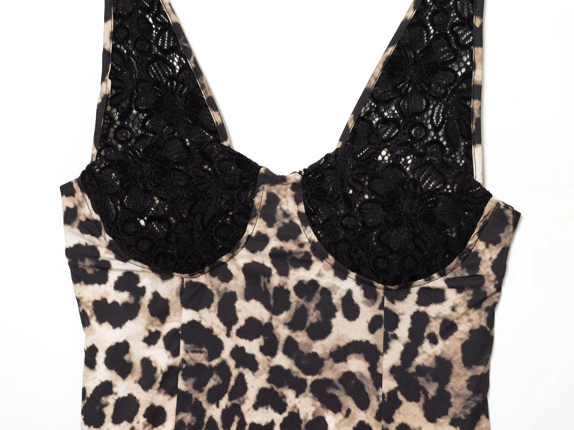 Women’s 2025 Animal Print Lace Midi Dress - Image 6