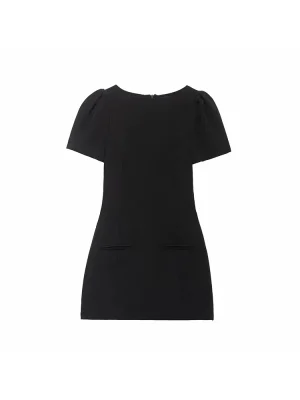 Women’s Black Puff Sleeve Party Dress