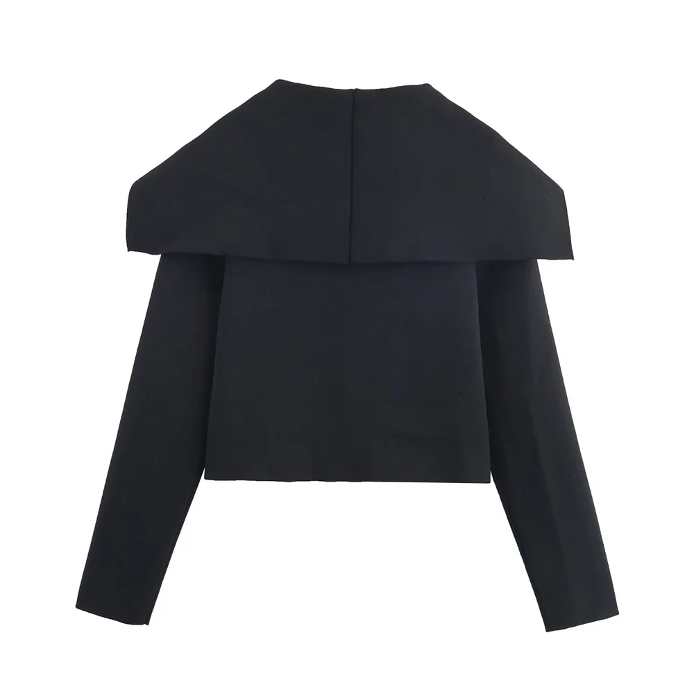 Autumn Double-Breasted Knit Short Coat - Image 2