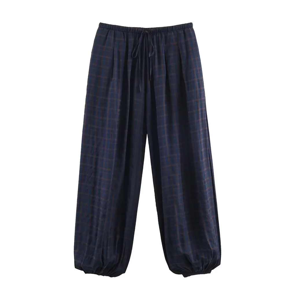 Women’s Winter Checkered Puff Pants - Image 2