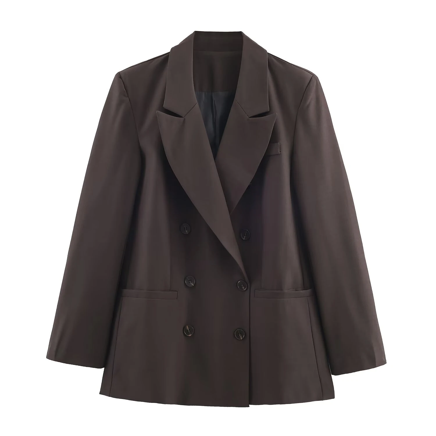 2025 Fashion Shoulder-Pad Double-Breasted Blazer & Pants Set - Image 2