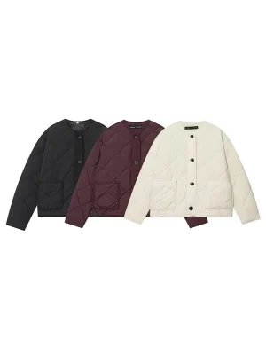 Women’s Autumn Round Neck Cotton Jacket