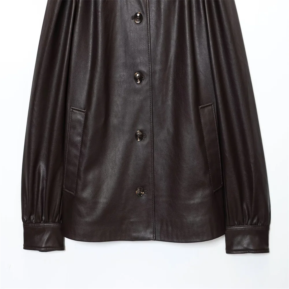 Autumn Single-Breasted Stand Collar Jacket - Image 6