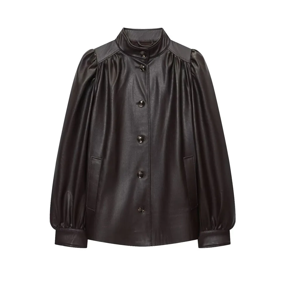 Autumn Single-Breasted Stand Collar Jacket