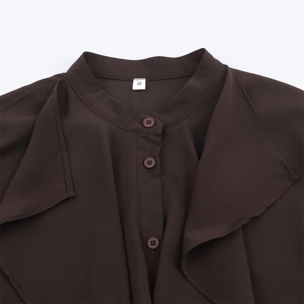 Women’s Ruffle Collar Shirt - Image 3