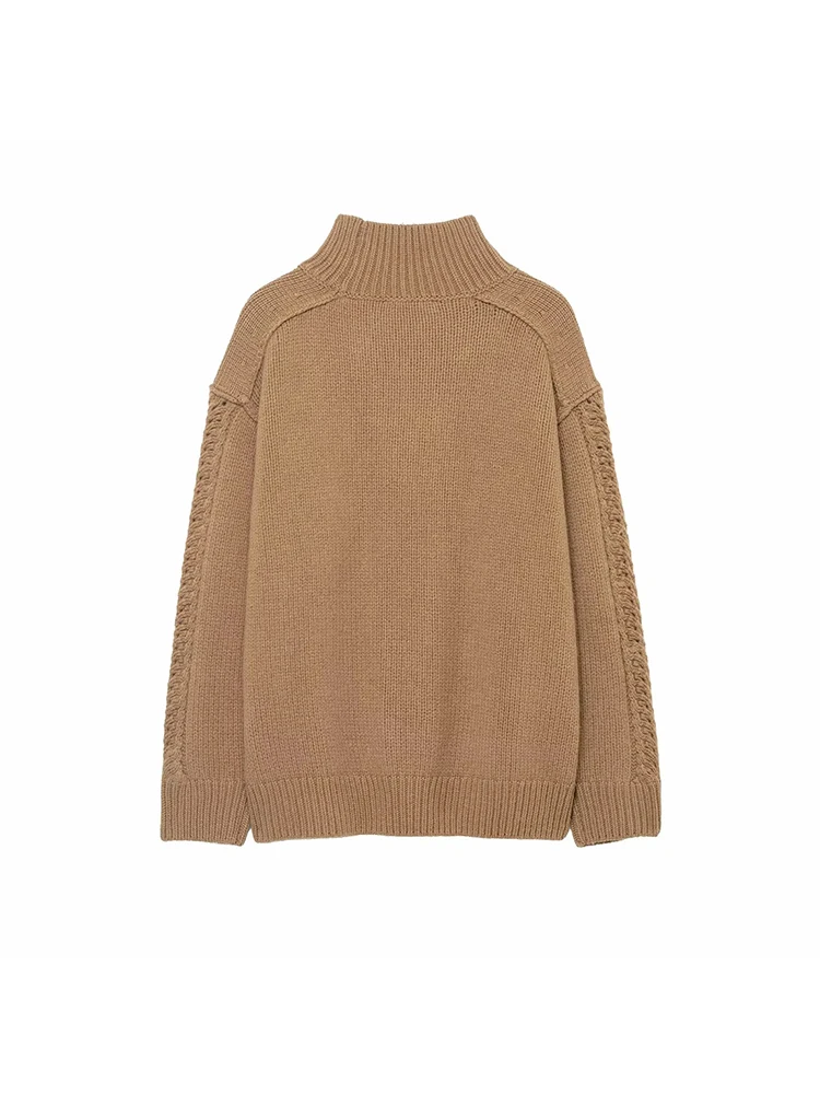 Women’s Wool Knit Loose Sweater - Image 2