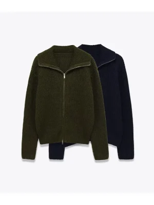 Women’s Autumn Loose Zipper Knitted Jacket