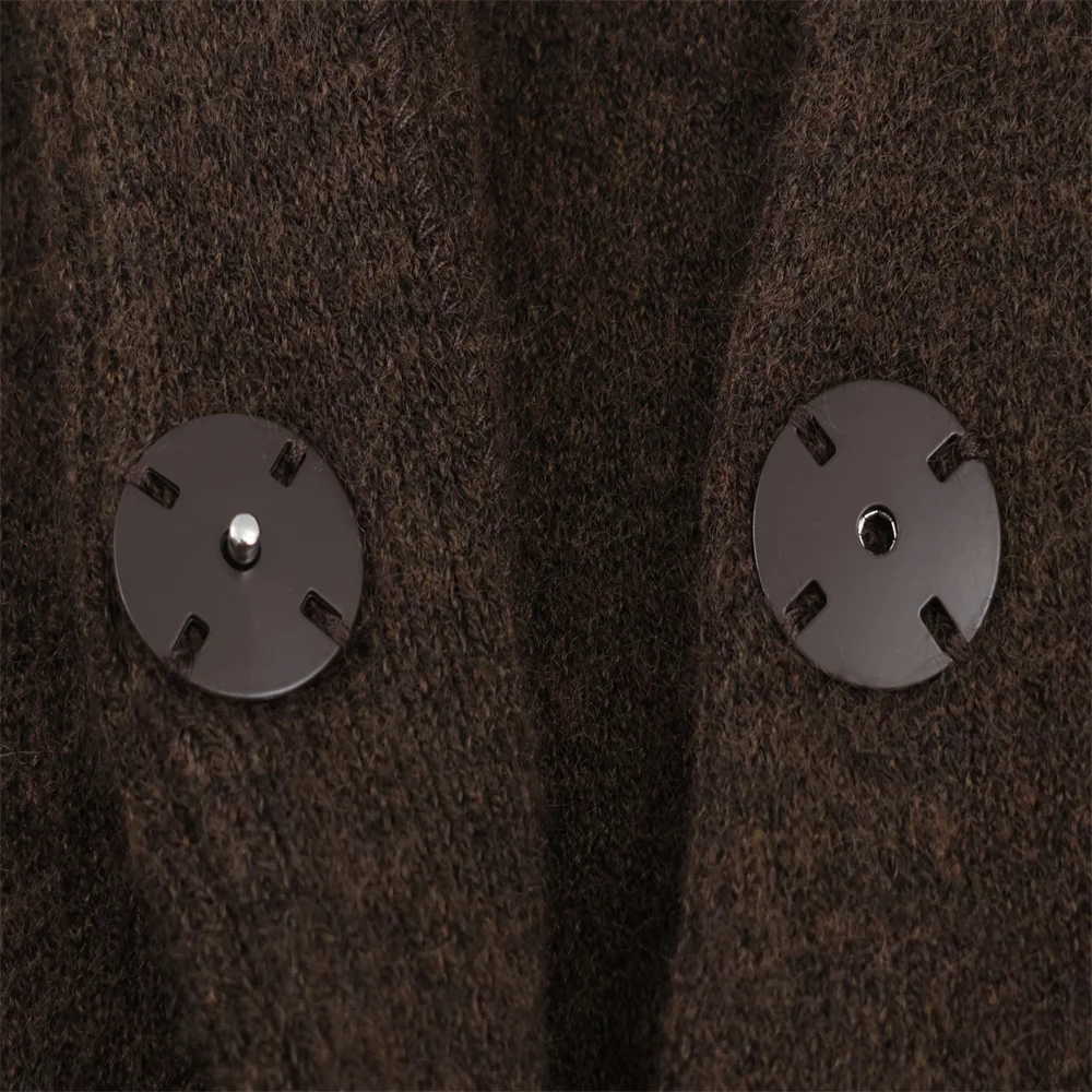 Women's Single-Breasted Faux Fur Effect Jacket - Image 4