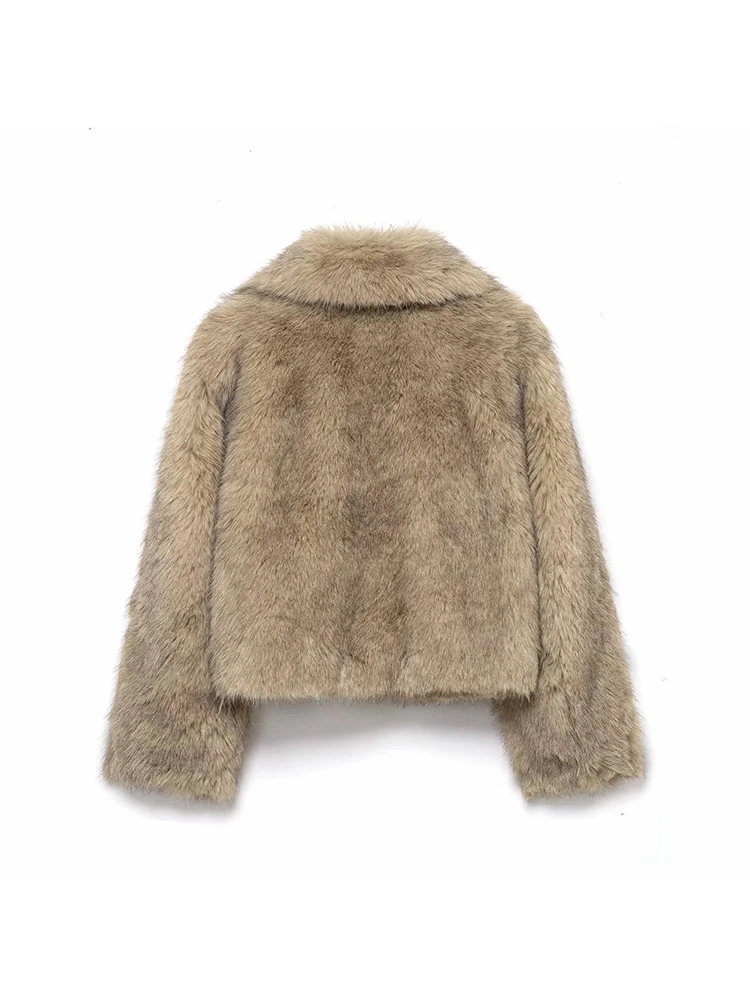 Women’s Gradient Faux Fur Jacket - Image 2