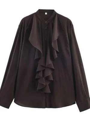 Women’s Ruffle Collar Shirt