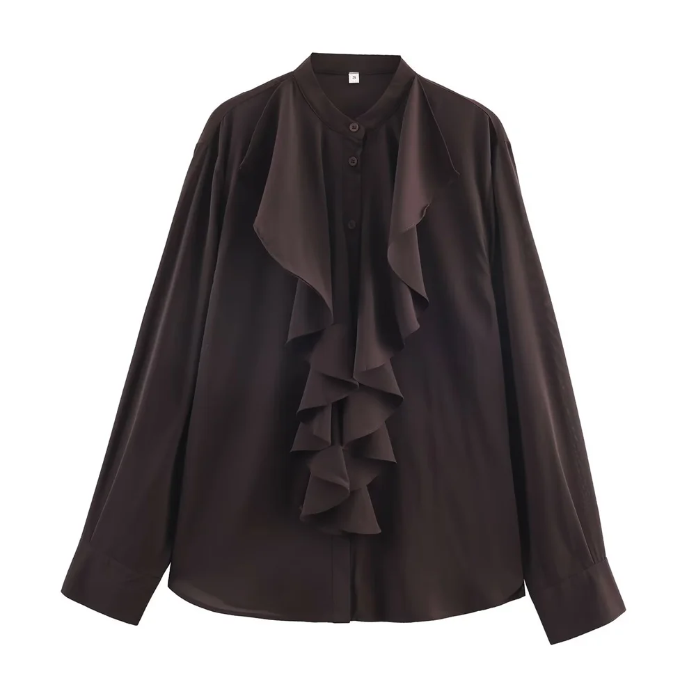 Women’s Ruffle Collar Shirt