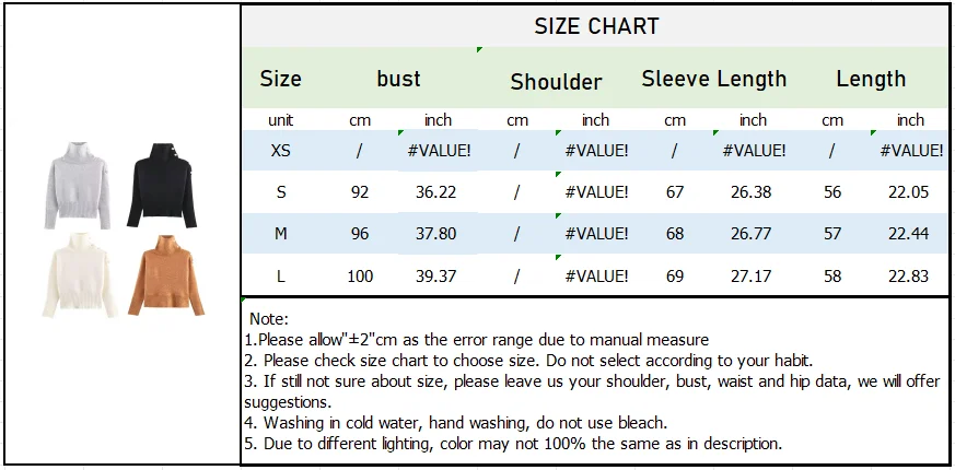 Autumn/Winter Shoulder Button Knit Top - Image 7