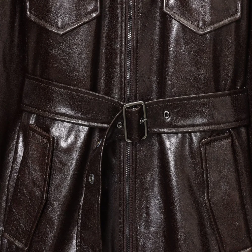 Autumn Versatile Coated Buckle Jacket - Image 4