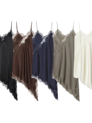 Women’s Winter Slim V-Neck Lace Dress