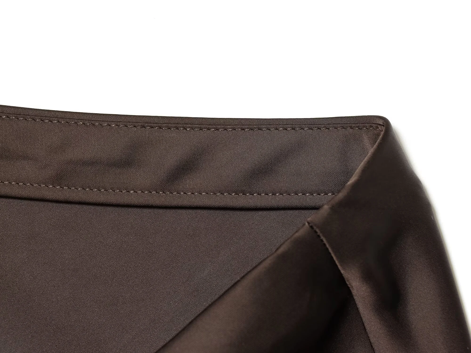 Winter Women's High-Waist Lace Trim Silk Midi Skirt - Image 6