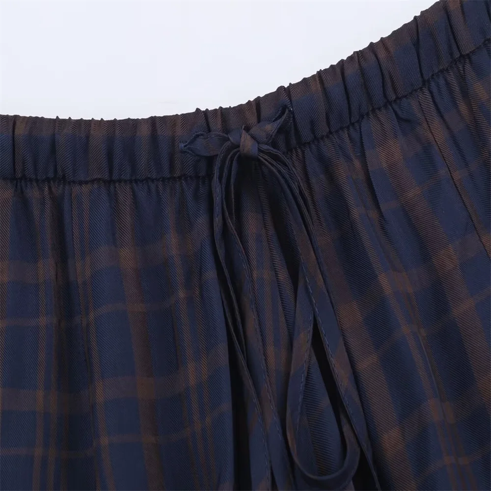 Women’s Winter Checkered Puff Pants - Image 3